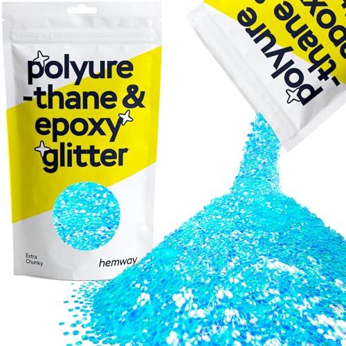 Hemway | Polyurethan und Epoxid-Glitter - EXTRA CHUNKY - 1/24" 0,040" 1mm - Baby Blue / 100 g von Hemway