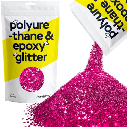 Hemway | Polyurethan und Epoxid-Glitter - EXTRA CHUNKY - 1/24" 0,040" 1mm - Dark Rose / 100g von Hemway