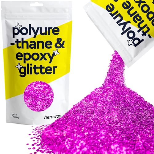 Hemway | Polyurethan und Epoxid-Glitter - EXTRA CHUNKY - 1/24" 0,040" 1mm - Fuchsia / 100 g von Hemway
