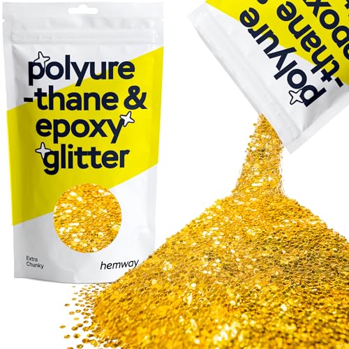 Hemway | Polyurethan und Epoxid-Glitter - EXTRA CHUNKY - 1/24" 0,040" 1mm - Gold / 100g von Hemway
