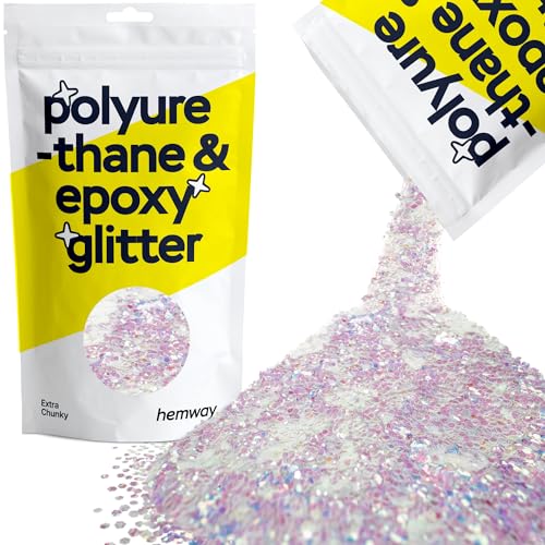 Hemway | Polyurethan und Epoxid-Glitter - EXTRA CHUNKY - 1/24" 0,040" 1mm - Perlmutt / 100 g von Hemway