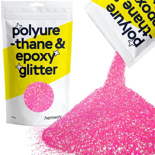 Hemway | Polyurethan und Epoxid-Glitter - FINE - 1/64" 0,015" 0.4mm - schillerndes Baby-Rosa / 100 g von Hemway