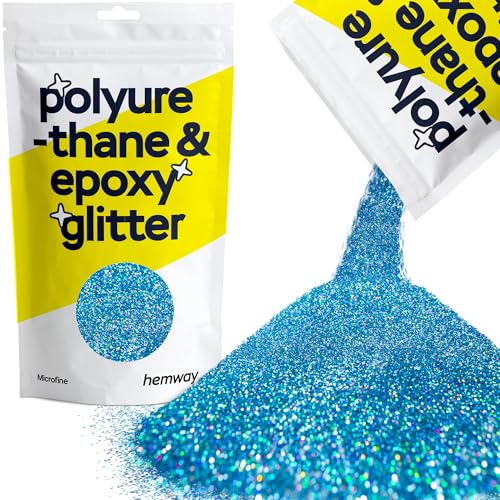 Hemway | Polyurethan und Epoxid-Glitter - MICROFINE- - 1/256" 0,004" 0,1mm - Ocean Blue Holographic / 100 g von Hemway