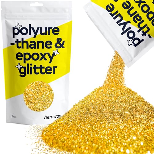Hemway | Polyurethan und Epoxidharz Glitter - FINE - 1/64" 0,015" 0.4mm - Gold / 100g von Hemway