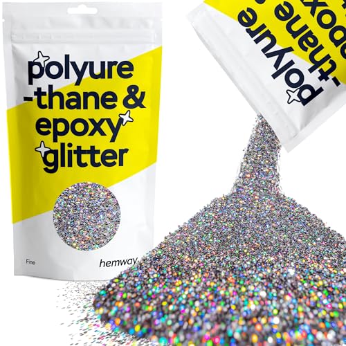 Hemway | Polyurethan und Epoxidharz Glitter - FINE - 1/64" 0,015" 0.4mm - Gun Metal Holographic / 100 g von Hemway