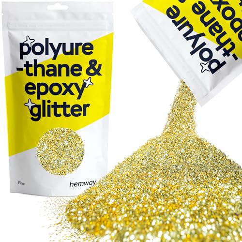 Hemway | Polyurethan und Epoxidharz Glitter - FINE - 1/64" 0,015" 0.4mm - Sand-Gold / 100g von Hemway