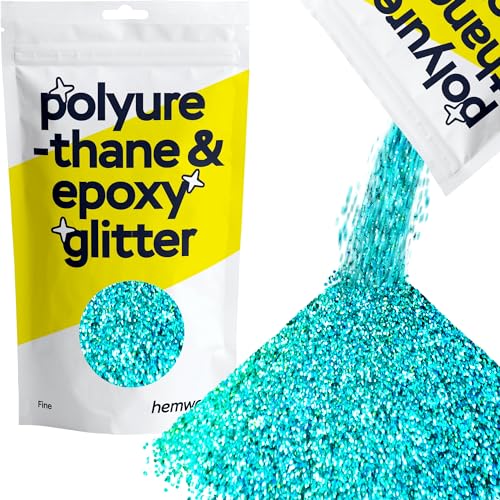 Hemway | Polyurethan und Epoxidharz Glitter - FINE - 1/64" 0,015" 0.4mm - Turquoise Holographic / 100 g von Hemway