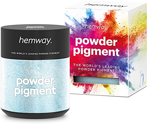 Hemway Powder Pigment Pot 15g / 0.5oz - Metallic Arctic Blue Multi-Purpose Mica Cosmetic Safe Body Nails Arts Crafts Epoxy Resin Tumblers Wax Melts Halloween Makeup von Hemway