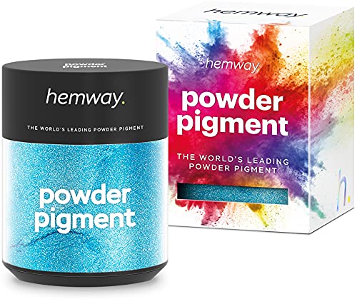 Hemway Powder Pigment Pot 15g / 0.5oz - Metallic Ocean Blue Multi-Purpose Mica Cosmetic Safe Body Nails Arts Crafts Epoxy Resin Tumblers Wax Melts Halloween Makeup von Hemway