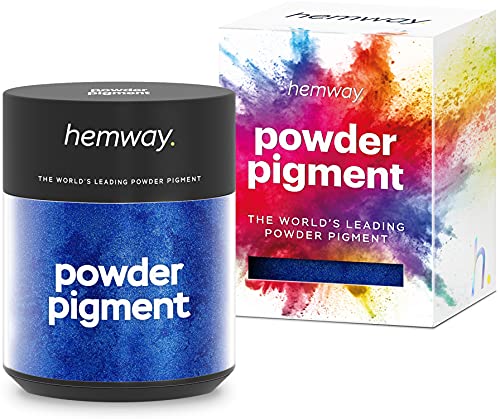 Hemway Powder Pigment Pot 15g / 0.5oz - Metallic Sapphire Blue Multi-Purpose Mica Cosmetic Safe Body Nails Arts Crafts Epoxy Resin Tumblers Wax Melts Halloween Makeup von Hemway