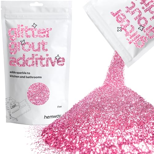 Hemway Rose Pink Glitter Grout Tile Additive 100g Fliesen Bad Nassraum von Hemway