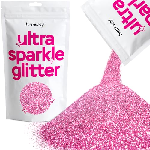 Hemway Ultra-Schein-Glitter Rose Pink 100g / 0,35 Unzen Multi-Purpose-Epoxidharz-Kunsthandwerk Kosmetik Sicher Körperbehaarung Gesicht Nagel Hochzeit Kunst Schönheit Tumblers Blumen-Puder-Staub von Hemway