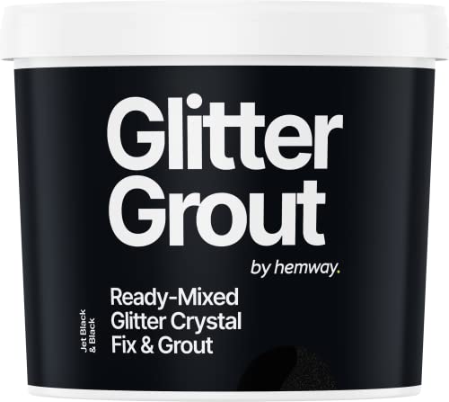 Hemway fertig gemischte Glitter Grout 4.5kg 2.5L (schwarz Grout/Black Glitter) von Hemway