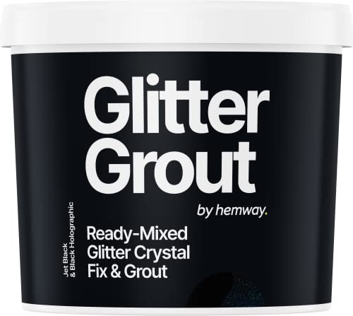 Hemway fertig gemischte Glitter Grout 4.5kg Schwarz Grout/Schwarz Holographische Glitter von Hemway