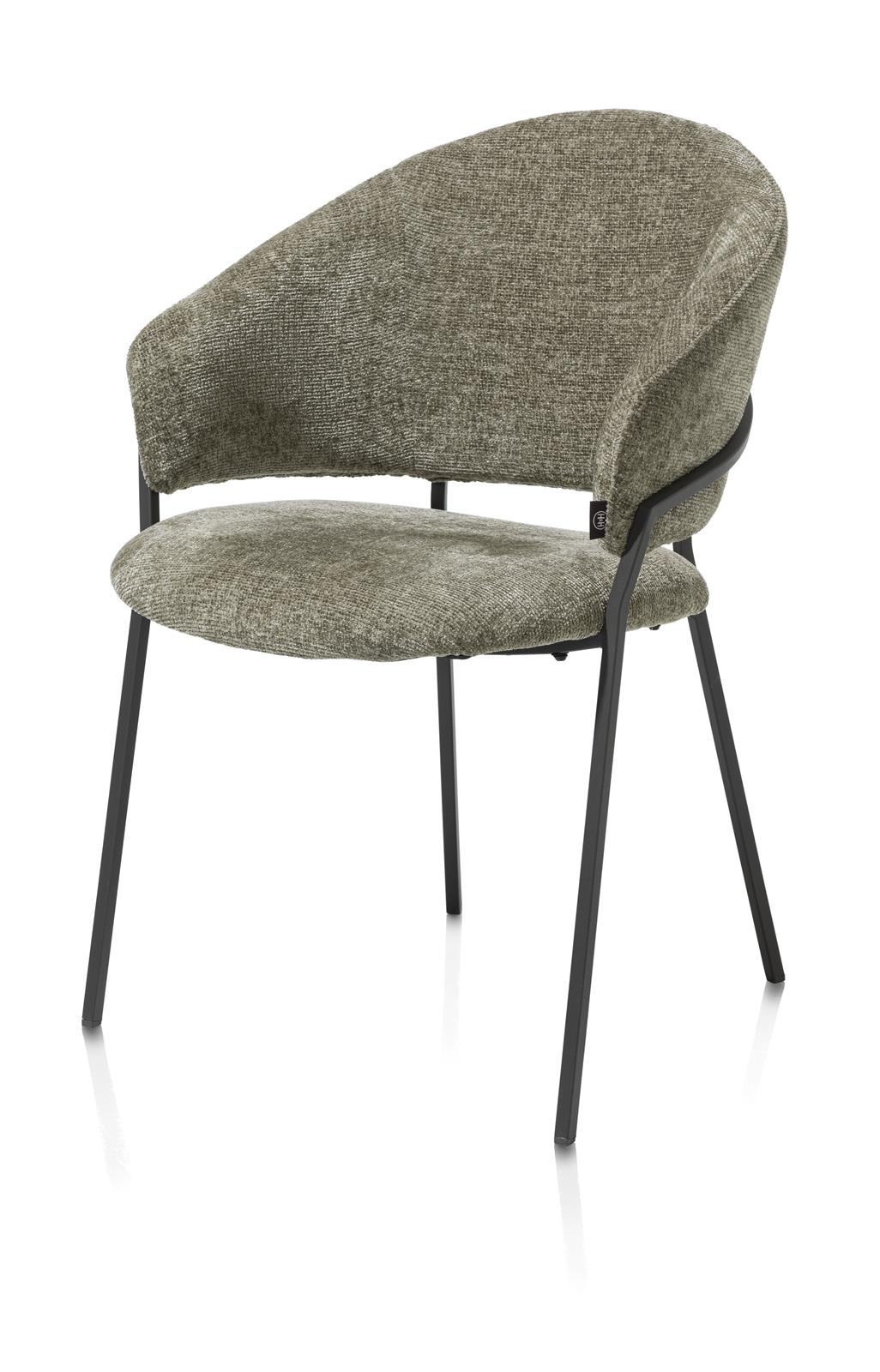 Henders & Hazel Armlehnstuhl 2er-Set LEYLA in Stoff Vulcano grün von Henders & Hazel