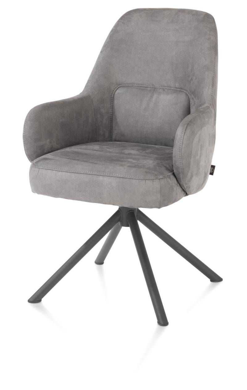 Henders & Hazel Armlehnstuhl MELLE ca. B58 H93 T67 cm in Stoff Calabria charcoal von Henders & Hazel