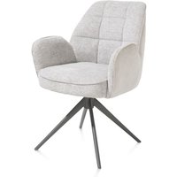 Henders & Hazel Bell Armlehnstuhl drehbar Taschenfedern Mikrofaser/Metall von Henders & Hazel