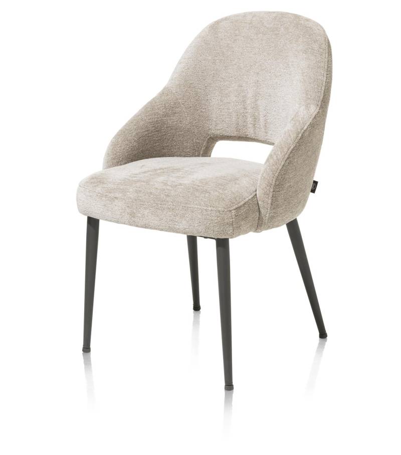 Henders & Hazel Stuhl NIKOLAS ca. B55 H87 T64 cm in Stoff Enzo Chenille champagner von Henders & Hazel