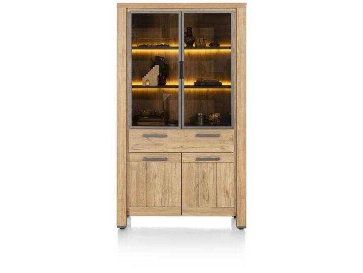 Henders & Hazel Vitrine DELMONTE ca. B110 H195 T42 cm in Eiche na von Henders-&-Hazel