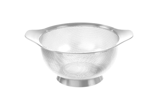 HENDI Gemüsesieb, perforiert, mit Untersatz und 2 griffen, Sieb, Nudelsieb, Küchensieb, ø220x(H)110mm, Edelstahl von HENDI