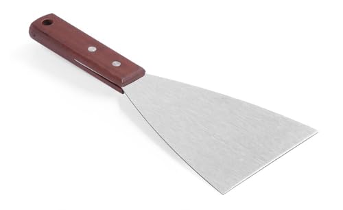 HENDI Grillspachtel, Spachtel, Winkelpalette, Barbecue-Grillspachtel, Wender, mit Holzgriff, Klinge: 1180, 100x260mm, Edelstahl HENDI Grillspachtel, Spachtel, Winkelpalette, Barbecue-Grillspachtel, Wender, mit Holzgriff, Klinge: 1180, 100x260mm, Edelstahl von HENDI