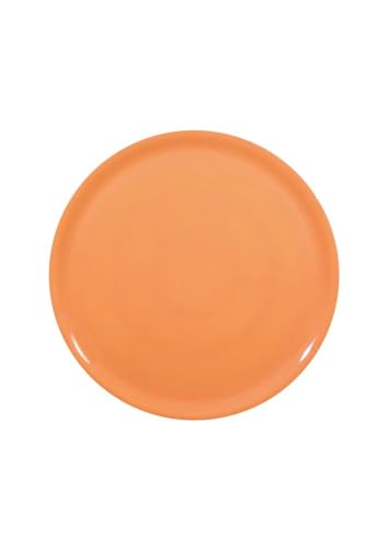 HENDI Pizzateller, Porzellan, Muster: einfarbig, Geschirrspüler und Mikrowellen geeignet, ⌀330mm, orange von HENDI