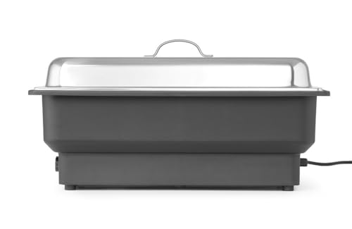 HENDI Chafing dish Tellano, Speisenwärmer, Buffetwärmer, Wärmebehälter, 9L, 230V, 900W, 573x348x(H)284mm, Edelstahl, Polypropylen von HENDI