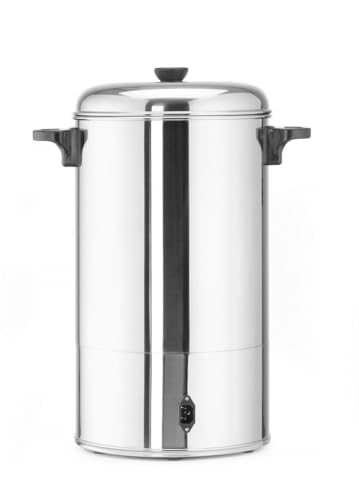 HENDI Kaffee-Perkolator, Einwandig, eingebauter Filterwanne, non drip Hahn, für grob gemahlen Kaffee, kein Papierfilter notwendig~ 110°C, 10L, 230V, 1500W, 387x275x(H) 530mm, Edelstahl 18/0 von HENDI