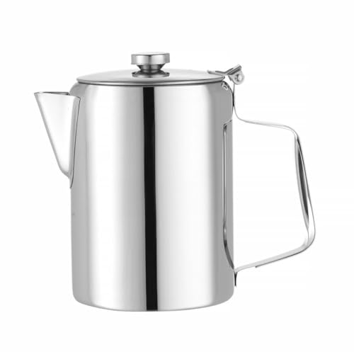 HENDI Kaffee-/Teekanne, mit Klappdeckel, Kaffeekanne, Wasserkessel Tropfwasserkocher, Kaffee, 2L, ø126x(H)185mm, Edelstahl von HENDI