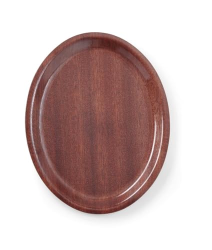 HENDI Woodform Serviertablett, Oval, Mahagonifarben, 200x265mm von HENDI