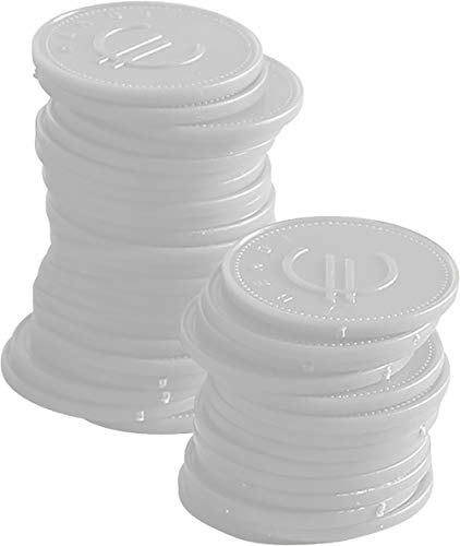 HENDI Pfandmünzen, Stückzahl: 100, Weiß, ø25mm, ABS Kunststoff von HENDI