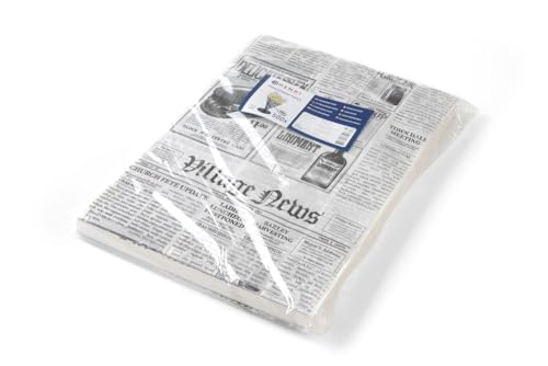 HENDI Fettdichtes Einschlagpapier, Zeitungsdruck, Stückzahl: 500 Blatt, 250x350mm von HENDI