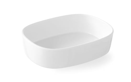HENDI Ofenform, Rechteckig, Hohe Schlag- und Verschleißfestigkeit, geeignet für Ofen, Mikrowelle, Geschirrspüler, 240x187x62mm, Weiß Porzellan HENDI Ofenform, Rechteckig, Hohe Schlag- und Verschleißfestigkeit, geeignet für Ofen, Mikrowelle, Geschirrspüler, 240x187x62mm, Weiß Porzellan von HENDI
