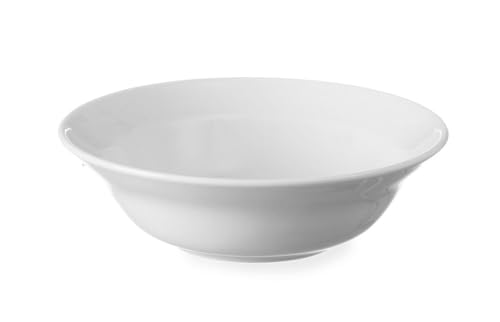 HENDI Salatschüssel, Verstärkte Kanten, hochwertige Glasur, Hohe Schlag- und Verschleißfestigkeit, geeignet für Mikrowelle, Geschirrspüler, ø150mm, Weiß Porzellan von HENDI