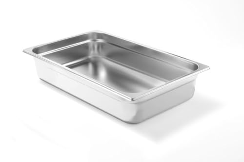 HENDI Gastronormbehälter, Temperaturbeständig von -40° bis 300°C, Heissluftöfen-Kühl- und Tiefkühlschränken-Chafing Dishes-Bain Marie, Stapelbar, 21L, GN 1/1, 530x325x(H)150mm, Edelstahl 18/10 von HENDI