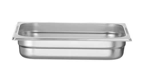 HENDI 802434 Gastronormbehälter, Temperaturbeständig von -40° bis 300°C, Heissluftöfen-Kühl- und Tiefkühlschränken-Chafing Dishes-Bain Marie, perforiert, 4L, GN 1/2, 325x265x(H)65mm, Edelstahl 18/10 von HENDI