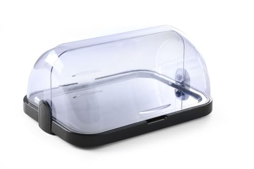 HENDI Buffet-Vitrine, gekühlt, mit 2 Kühlakkus, ABS Kunststoff Gehäuse, Edelstahl Serviertablett, Rolltop-Haube aus SAN Kunststoff, 440x320x(H)205mm von HENDI