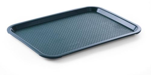 HENDI Serviertablett, Tablett, temperaturbeständig bis 80 °C, Fastfood, Mittel, 305x415x(H) 20mm, Polypropylen, grün von HENDI