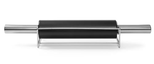 HENDI Teigrolle, Gelagert mit Antihaftbeschichtung, mit Chromständer, Metall, ø 65x250/470mm, Edelstahl von HENDI