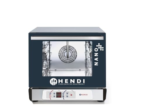 HENDI Kombidämpfer Digital, mit Beschwadung, 1 reversierenden Lüfter, Temperatus bis 260°C, elektronische Timer, digital Bedienfeld, 230V, 3100W, 560x595x(H)530mm, Edelstahl von HENDI