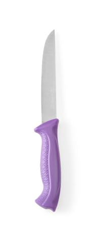 HENDI Tranchiermesser, Küchenmesser, Messer, HACCP, Geschirrspülmaschinengeeignet, antiallergen, Klingte: 150mm, Länge 285mm, Edelstahl, Polypropylen, violett von HENDI