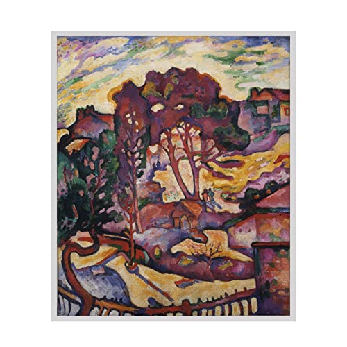 HengYun ART Kunstdruck auf Leinwand, Georges Braque, berühmte Landschaftsgemälde, Reproduktion für die Küche, Heimdekoration, Bild, 55 x 66 cm, Rahmenlos von HengYun ART