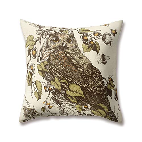 Hengjiang Kissen Cute Cartoon Vogel Eule Druck 18 x 18/45 x 45 cm Doppelseitig Überwurf Weich Plüsch Kissen für Home Sofa Bett Deko 10 von Hengjiang