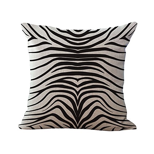 Hengjiang WEIANG Tier-Texturen Serie Kissenbezug Baumwolle Sofa Dekor Throw Kissenbezug Zierkissenbezug Tiermuster (Zebra Muster 08) von Hengjiang