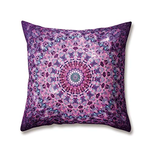 Hengjiang Mandrake, Mandala, Kissen, Samt, weich, Southeast asiatische-Schmuckbox, 18 x 18, 45 cm x 45 cm, Kissen, weich, für Sofa, Bett, Polyester, 01, 45 cm*45 cm von WEIANG