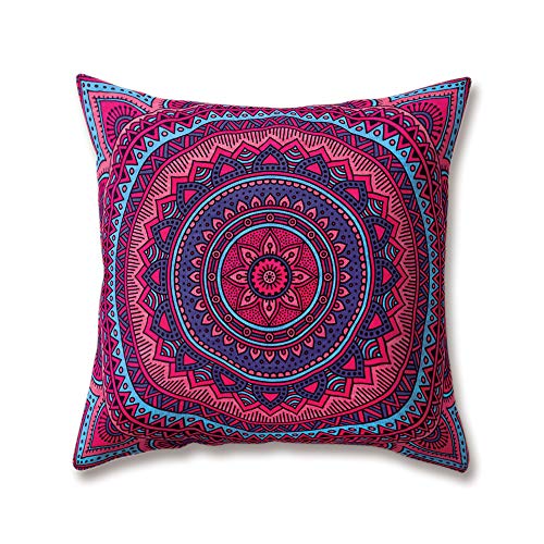 Hengjiang Mandrake, Mandala, Kissen, Samt, Weich, Southeast Asiatische-Schmuckbox, 18 x 18, 45 cm x 45 cm, Kissen, Weich, für Sofa, Bett, Polyester, 12, 45 cm*45 cm von Hengjiang