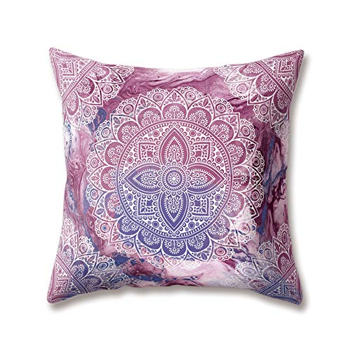 Hengjiang Mandrake, Mandala, Kissen, Samt, Weich, Southeast Asiatische-Schmuckbox, 18 x 18, 45 cm x 45 cm, Kissen, Weich, für Sofa, Bett, Polyester, 16, 45 cm*45 cm von Hengjiang