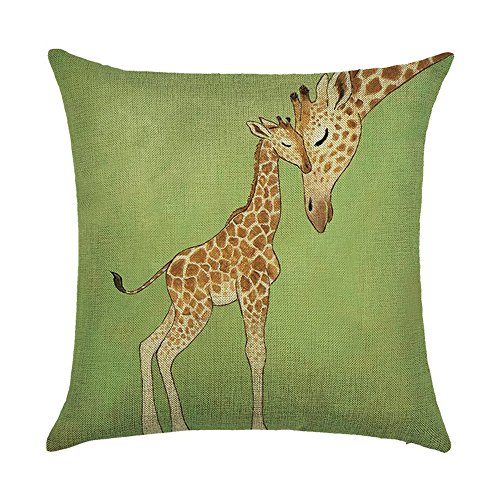 hengjiang Giraffe Elk Deer Nordic Geometrische Animal Kissen 120 g Dicke Baumwolle Leinen doppelseitig Kissen Fall Kissen für Home Stuhl Sofa Bett Shop Bar Club Auto Büro Decor 07 von Hengjiang