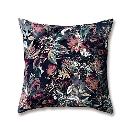 hengjiang Weich Plüsch Blumen Kissen Rot Rose Pfingstrose Iris Daisy Blau Druck Kornblumen 18 x 18/45 x 45 cm Überwurf Weich Plüsch Kissen für Home Sofa Bett Deko, Polyester, 12, 45 cm*45 cm von Hengjiang