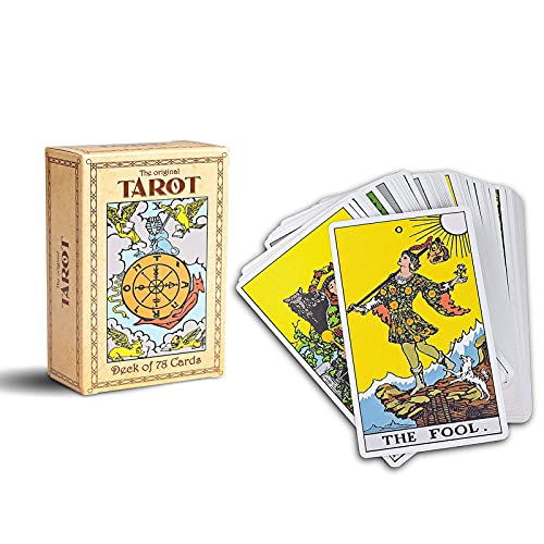 Hengqiyuan 78 Stück Tarotkarten, Vintage Smith Waite Rider Centennial Tarot Deck Original Tarot Card Set Mit Führungsbuch Für Anfänger Oder Erfahren von Hengqiyuan